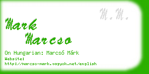 mark marcso business card